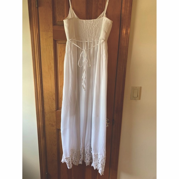 Motherhood Maternity White Crocheted Maxi Dress - Picture 3 of 5